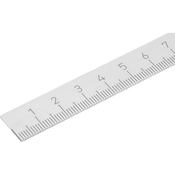 Scale Self Adhesive, Horizontal L=500 15X1, T=1 Mm, Stainless Bright, Zero Point Left, Scale Bottom